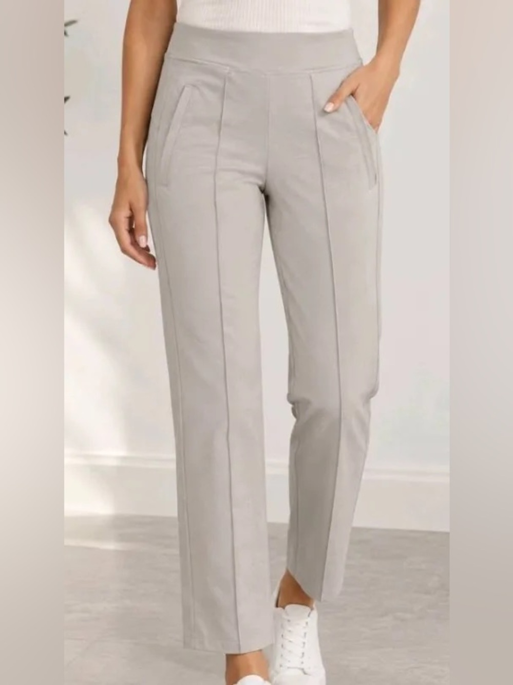 Athleta Slim Straight Elastic Waist Pants